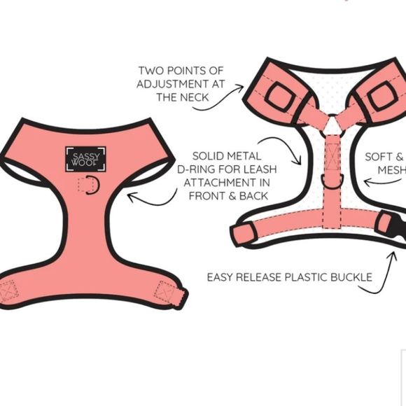 Barbie X Sassy Woof  Barbie Malibu Dog Adjustable Harness - Picture 5 of 9